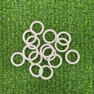 Pearl White Ring 1 Inch Approx ( 10 Pcs Pack )