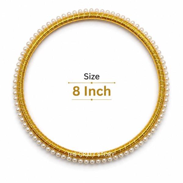 8 Inch Golden Pearl Ring
