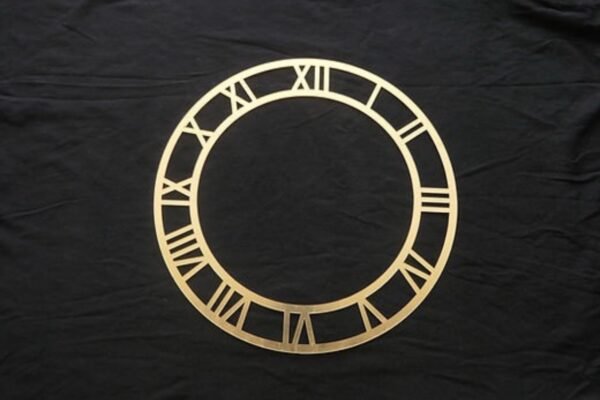 Acrylic Clock Ring Golden