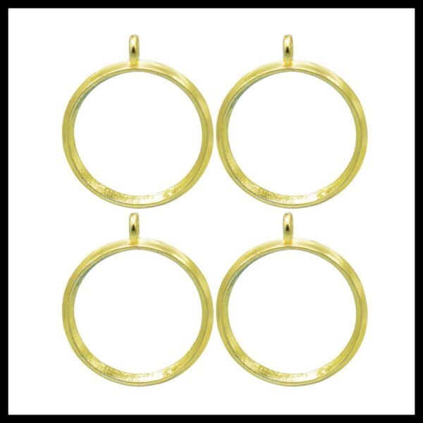 4 Pcs Jags Gold Round Small Bezel (Premium)