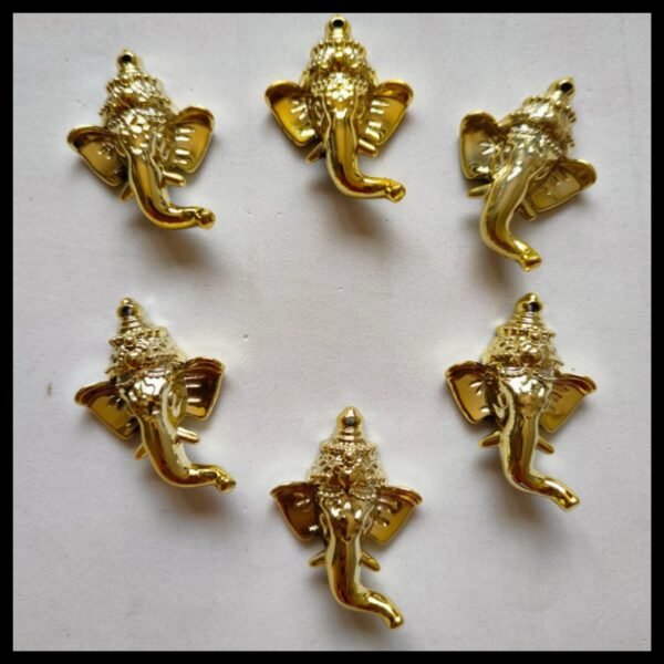 Golden Ganesh Face Idol ( 10 Pcs )