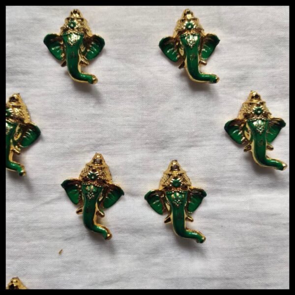 Green Ganesh Face Idol ( 10 Pcs )