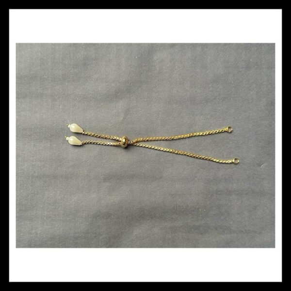 Golden Bracelet Chain With Pearl