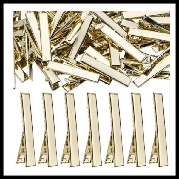Golden Hair Clips ( 10 Pcs )