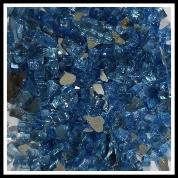 Blue Reflective Firepit Glass ( 250 Grams )
