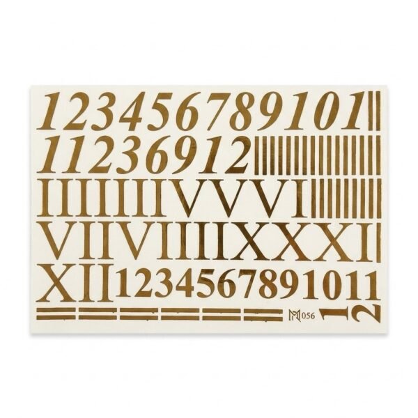 A5 Golden Embossed Clock Number