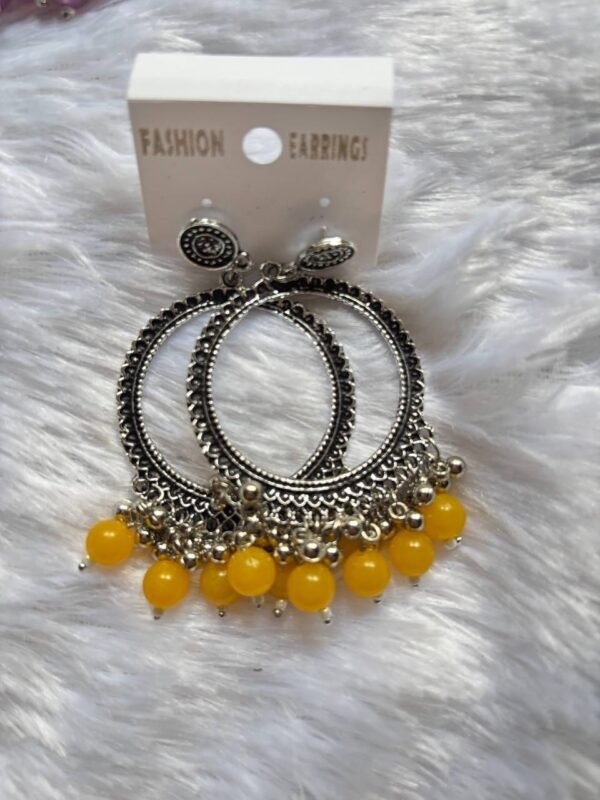 Yellow Beads Earring Bezzels