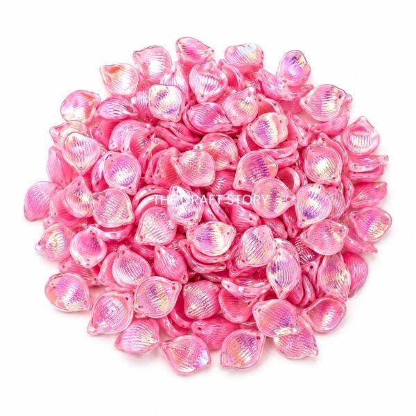 Pink Holo Petal Beads ( 10 Grams )