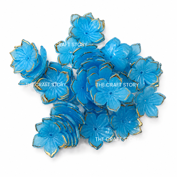 Blue Flower Beads (10 Grams)