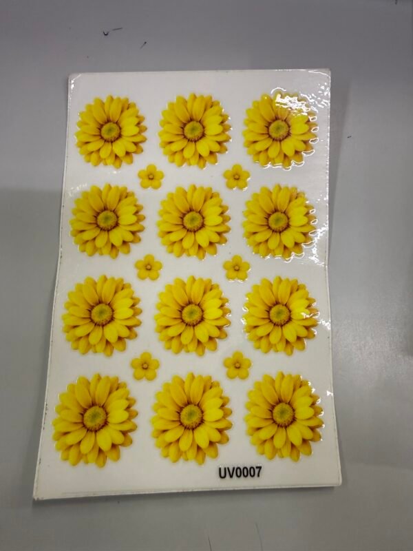 Yellow Daisy Flowers UV DTF Sticker