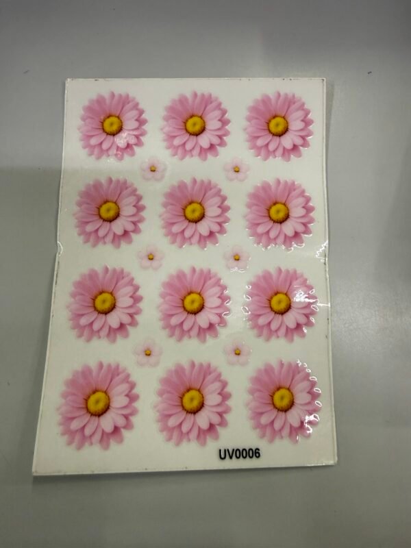 Baby Pink Daisy Flowers UV DTF Sticker