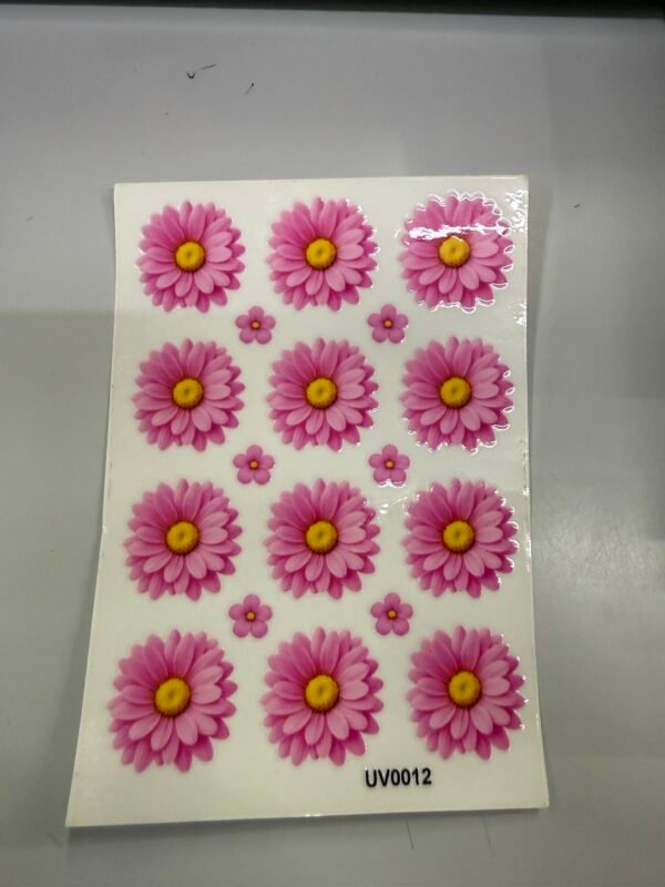 Pink Daisy Flowers UV DTF Sticker