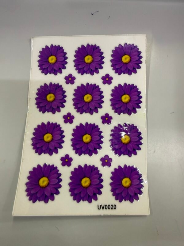 Violet Daisy Flowers UV DTF Sticker