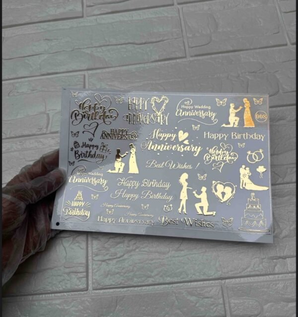 A5 Golden Embossed Design no. 008