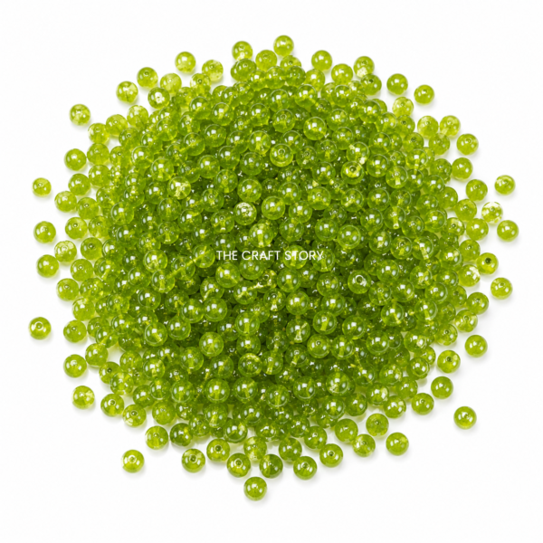 Light Green Round Beads (15 Grams)