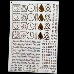 A5 Golden Embossed Sticker ( 
Design no. 048)