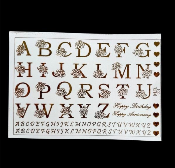 A5 Golden Embossed ABCD (Design 001)