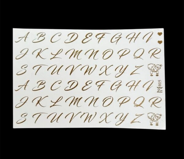 A5 Golden Embossed Cursive Abcd