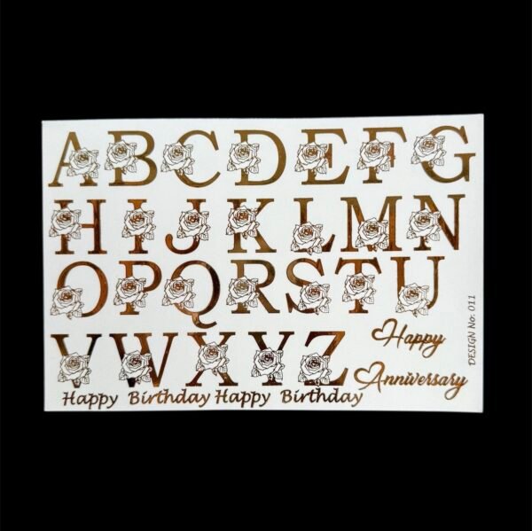 A5 Golden Embossed Capital ABCD no. 11