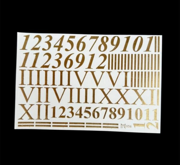 A5 Golden Embossed Clock Number