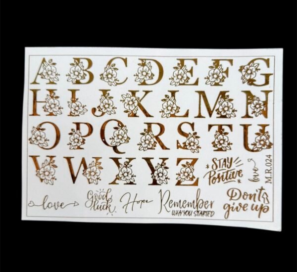 A5 Golden Embossed ABCD Design no. 24