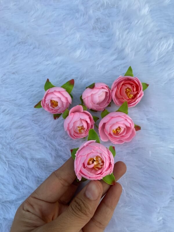Pink Pione Flowers (6 Pcs)
