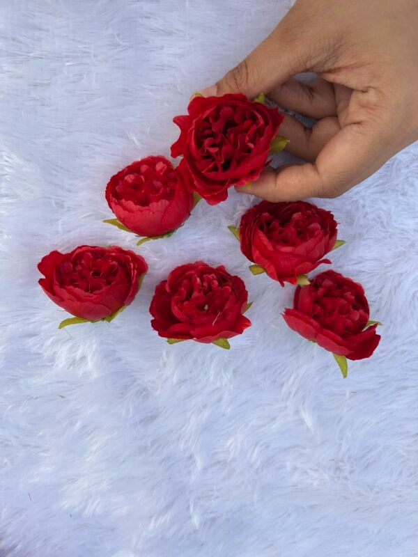 Red Ornate Pione (6Pc)