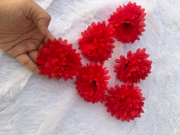 Red Daliya Flower (6 Pc)