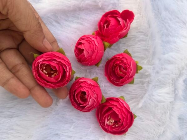 Red Pione Flower ( 6 Pcs)