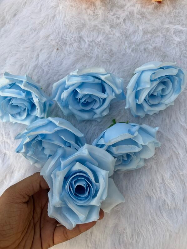 Light Blue Dry Rose Flower (6Pc)