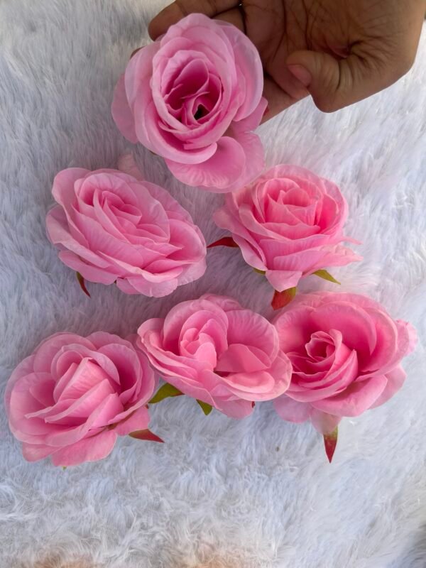 Pink Head Rose Flower(6Pc)