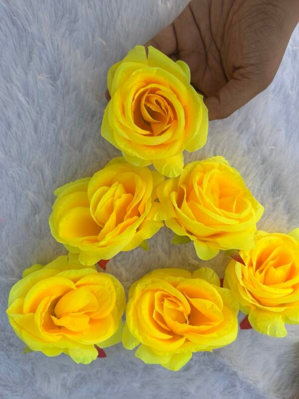 Yellow Head Rose Flower(6 Pc)