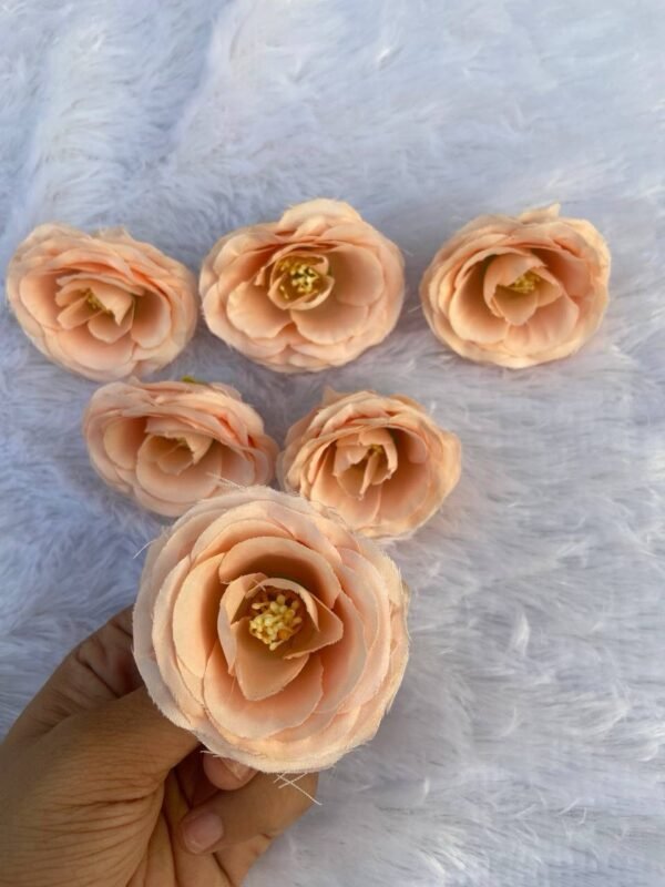 Peach Small Rose Flower(6Pc)