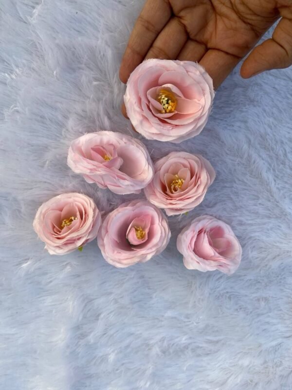 Pink Small Rose Flower (6 Pc)