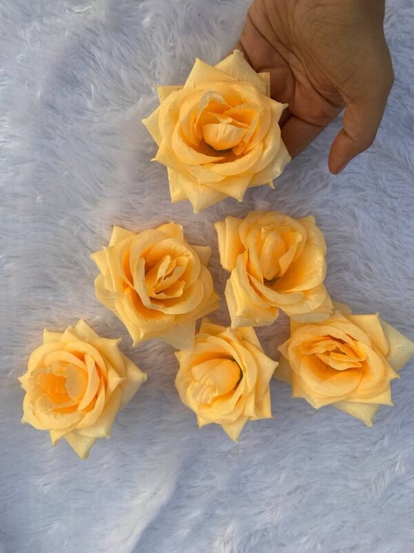 Light Orange Diamond Rose Flower(6Pc)