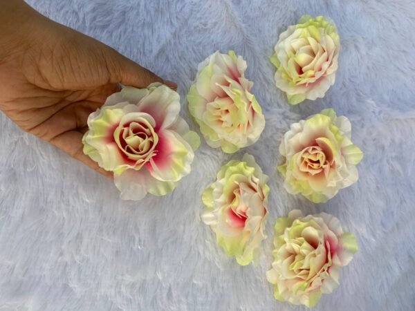 Yello Pink Slik Rose Flower(6Pc)