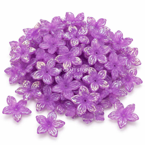 Purple Flower Beads (10 Grams)