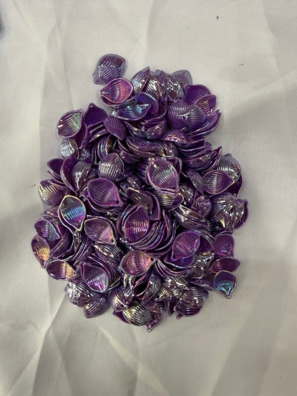 Purple  Holo Petal Beads ( 10 Grams )