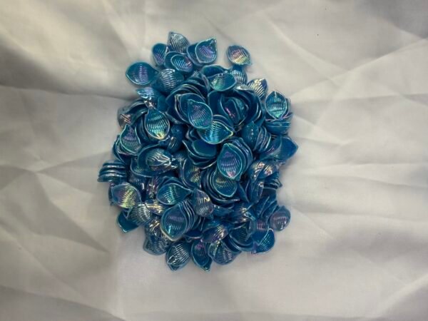 Blue Holo Petal Beads ( 10 Grams )