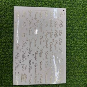 A5 Embossed Golden Sticker Design no. 007