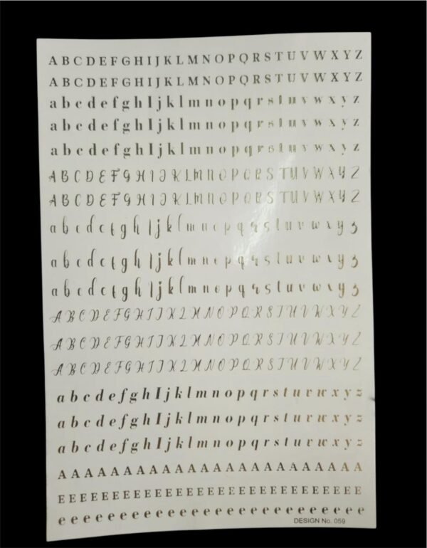 A5 Golden Embossed Design no. 59 ABCD