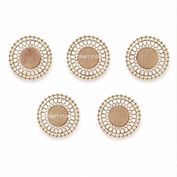 02 Golden Metal Plate ( 6 Pcs )