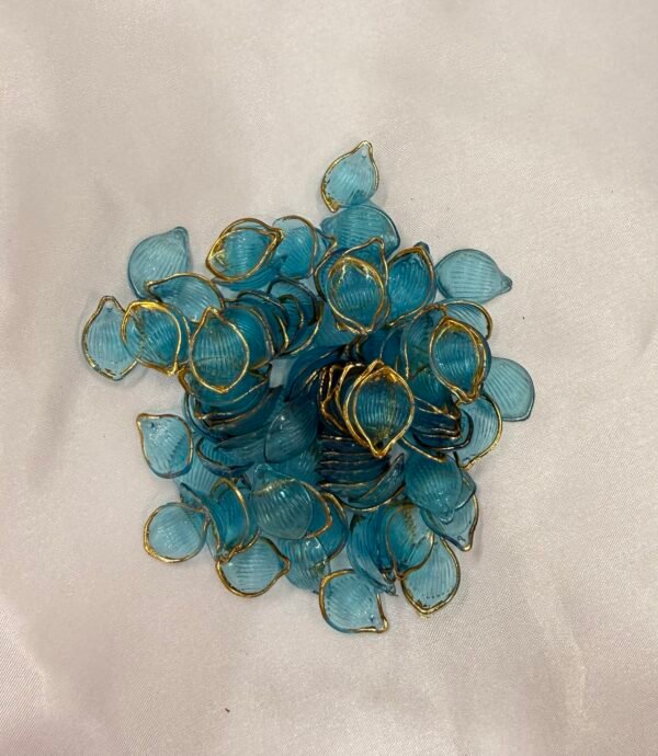 Blue Petal Beads (10 Grams)