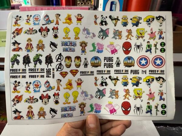 A5 Cartoon Sticker Sheet for Rakhi