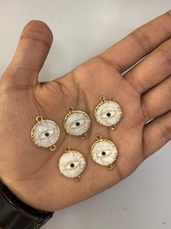White Evil Eye Charm ( 5 Pcs )