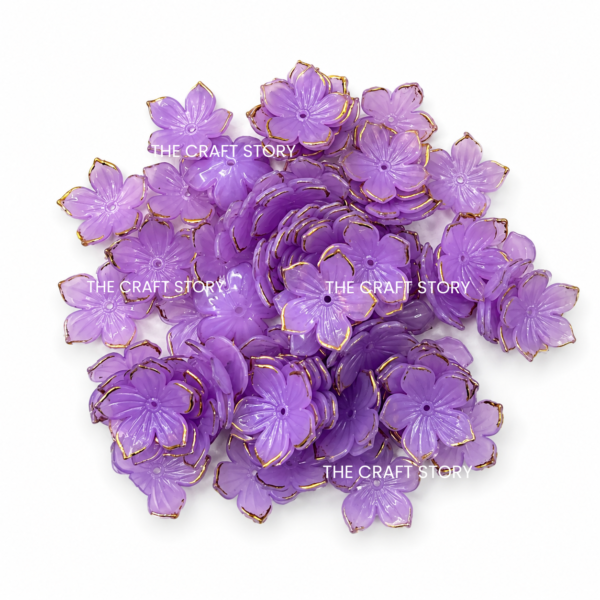 Purple Flower Beads (10 Grams)