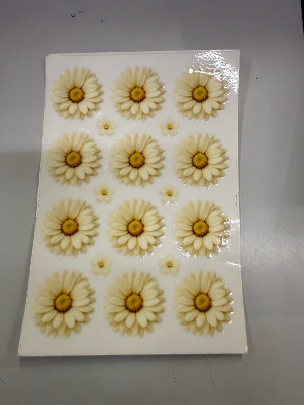Off white Daisy Flowers UV DTF Sticker