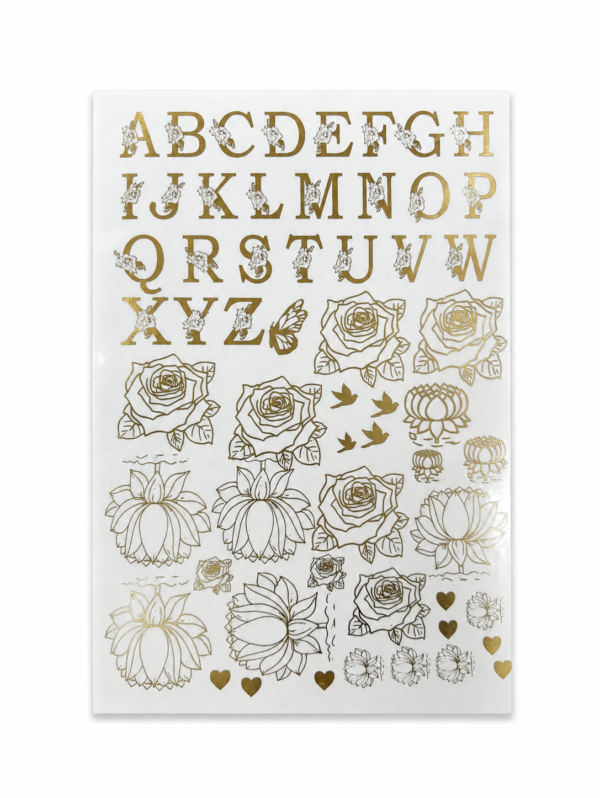 A4 Embossed Golden Alphabet