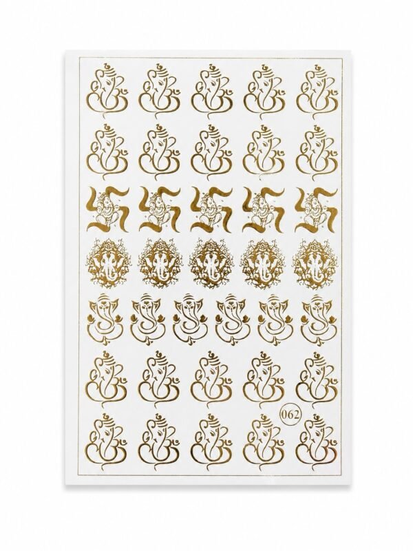 A5 Golden Embossed Sticker design no. 062
