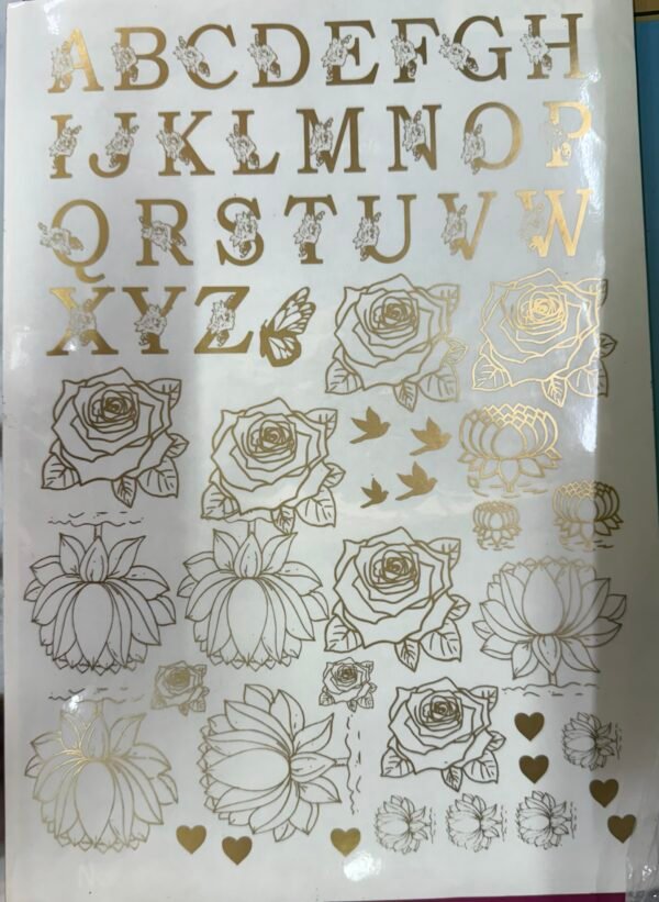 A4 Embossed Golden Alphabet